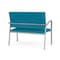 Lesro Newport 2 Seat Tandem Seating Metal Frame No Center Arms, Silver, OH Waterfall Upholstery NP1501 - alternate 3